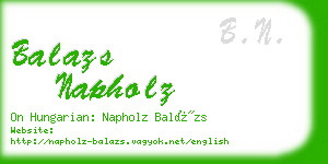 balazs napholz business card